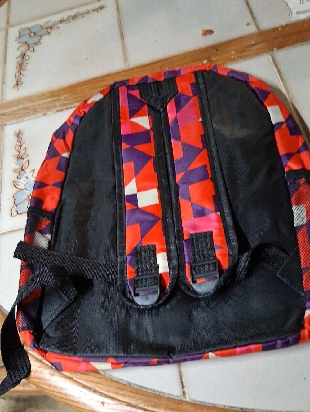 Fortnite Geometric Print Backpack in Red & Purple